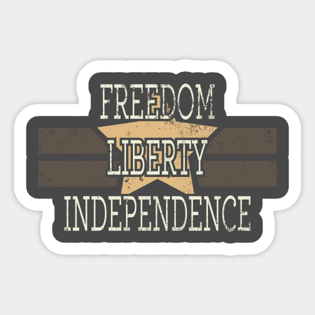 Freedom Liberty Independence Sticker by yaros